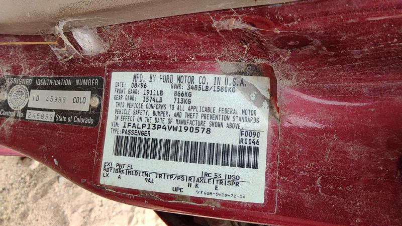 1997-2002 Escort Rear Door LH