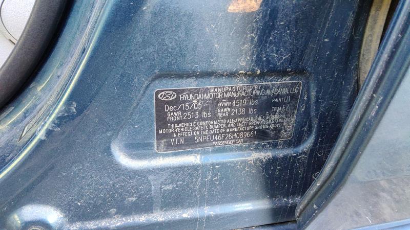 2006-2008 Hyundai Sonata Rear Bumper Reinforcement