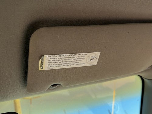 1995-2001 Chevy Lumina Passenger Right Sun Visor OEM Shale 92B