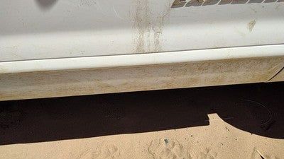 01-03 Ford Explorer Passenger Right Front Moulding From Door Trim Strip White Yz