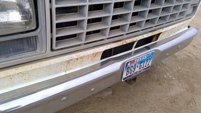 1979-1991 Ford Van E250 Lower Trim Strip Below Grille Oem White D9uz8200a