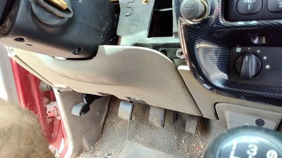1998-01 Mazda B2500 Lower Dash Under Column Knee Bolster Trim Panel Oem Gray V2