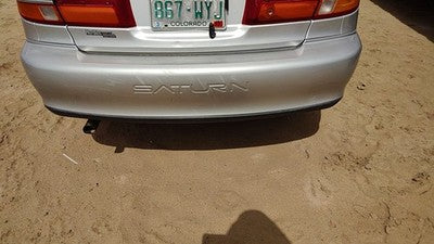 2000-2002 Saturn L100 Rear Bumper Cover Assembly Oem Back Silver 12U 90584254