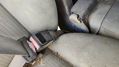 2007-2008 Ford F150 Passenger Right Front Seat Belt Buckle Receiver Oem Gray Me