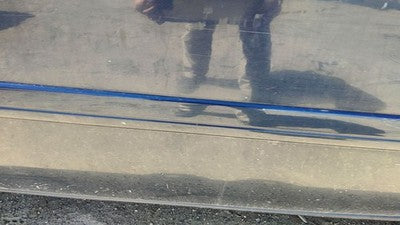 04-06 Town & Country Passenger Right Front Moulding Door Trim Strip Blue Pb8