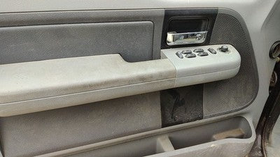 2006-2007 Ford F150 Driver Left Front Door Trim Panel With Master Switch Gray Me