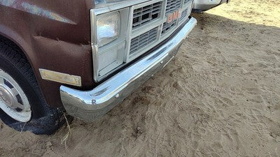 1983-1991 Gmc Sierra C3500 Front Bumper Assembly With Brackets Oem Chrome Bent