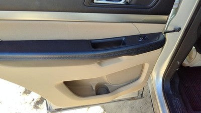 16-19 Explorer Driver Left Rear Inside Door Trim Panel Wh Switches Back Camel 7L