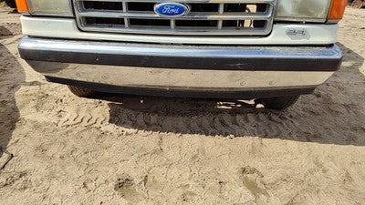 1987-1991 Ford F150 Chrome Front Bumper Assembly With Mount Brackets Oem