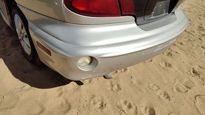 00-02 Pontiac Sunfire Rear Bumper Cover Assembly Back Silver 95U 2 Door Coupe