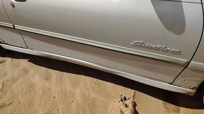 95-02 Sunfire Passenger Right Moulding From Door Trim Strip Silver 95U 2 Door