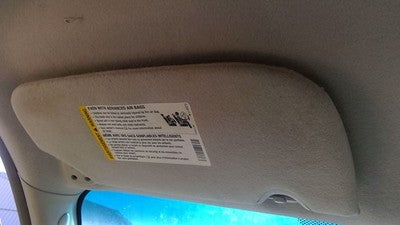 2005-2007 Trail Blazer Driver Left Sun Visor Oem Gray 28H 15207768