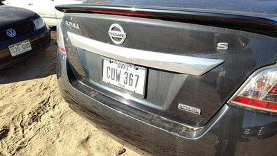 2015 Nissan Altima License Plate Trim Surround Panel Oem Tail Trunk Finish