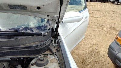 11-15 Hyundai Sonata Driver Left Hood Hinge Assembly Shimmering White Mica Wj