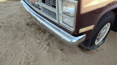 1983-1991 Gmc Sierra C3500 Front Bumper Assembly With Brackets Oem Chrome Bent