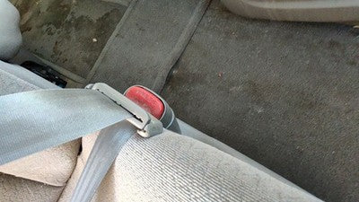 01-04 Grand Caravan Passenger Right Front Seat Belt Buckle Receiver Gray E7l5