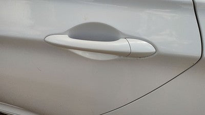11-14 Sonata Driver Left Rear Outside Door Handle Back Shimmering White Mica Wj