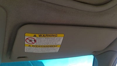2001-2002 Subaru Forester Passenger Right Sun Visor Oem Gray 92010Fc120ne