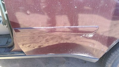 06-09 Trail Blazer Driver Left Rear Moulding From Door Back Trim Strip Red 49U