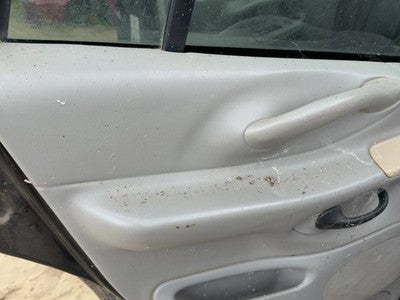 00-02 Expedition Driver Left Rear Door Trim Panel With Switches Back Gray 12