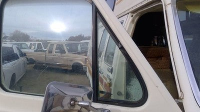 75-84 Van E250 Passenger Right Front Vent Window Small Door Glass With Frame