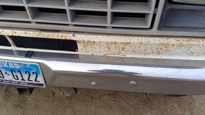 1979-1991 Ford Van E250 Lower Trim Strip Below Grille Oem White D9uz8200a
