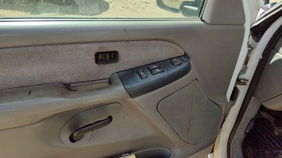 99-02 Silverado 1500 Driver Front Door Trim Panel With Master Switch Gray 92D