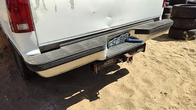 1988-1999 Chevy Silverado 1500 Chrome Rear Bumper With Mount Brackets Oem White