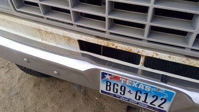 1979-1991 Ford Van E250 Lower Trim Strip Below Grille Oem White D9uz8200a