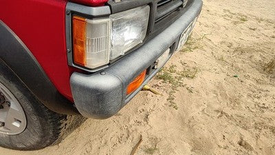 1993-1995 Nissan Pathfinder Front Bumper Assembly Chrome With Mount Brackets Oem