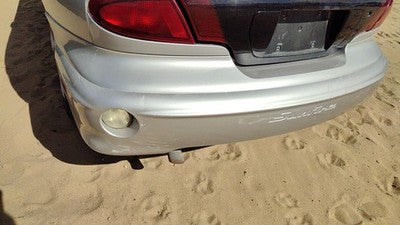 00-02 Pontiac Sunfire Rear Bumper Cover Assembly Back Silver 95U 2 Door Coupe