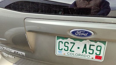 1999-2003 Ford Windstar Rear Hatch Trim Panel With Handle Oem Lifgate Green