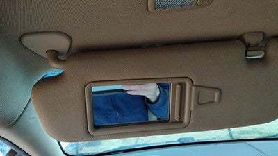 2011-2015 Hyundai Sonata Driver Left Sun Visor Oem Camel Yda 852013Q021tx