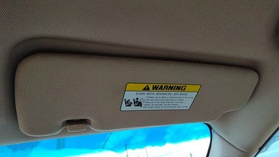 2011-2015 Hyundai Sonata Passenger Right Sun Visor Oem Camel Yda 852023Q021tx