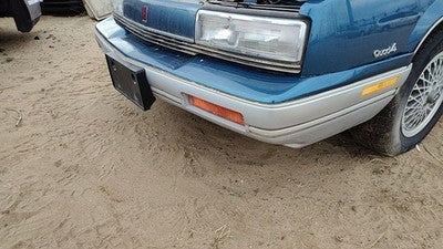 1989-1991 Olds Cutlass Calais Front Bumper Cover Assembly Oem Blue '89