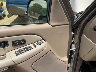 01-02 Suburban Driver Left Front Door Trim Panel With Master Switch Tan 52I