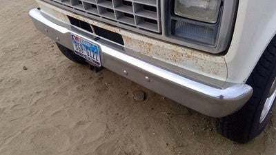 1975-1991 Ford Van E250 Chrome Front Bumper With Mount Brackets Oem E3uz17757b