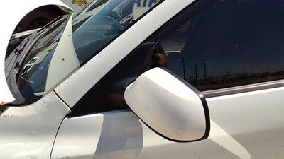 2007-2009 Mazda 3 Driver Left Side Mirror Door Mounted Oem White 34K