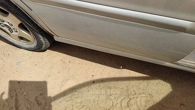 97-05 Malibu Passenger Right Rear Moulding From Door Back Trim Strip Silver 12U
