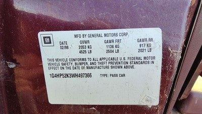 1992-1999 Buick Lesabre Rear Stabilizer Bar Oem Sway Bar 25558135