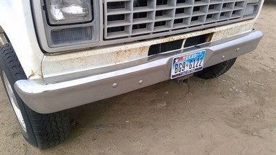 1975-1991 Ford Van E250 Chrome Front Bumper With Mount Brackets Oem E3uz17757b