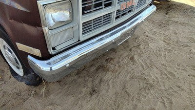 1983-1991 Gmc Sierra C3500 Front Bumper Assembly With Brackets Oem Chrome Bent
