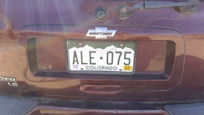 02-09 Trail Blazer License Plate Trim Surround Panel Tail Trunk Finish Red 49U