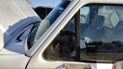 1992-97 Ford F350 Driver Left Front Vent Window Small Door Glass With Frame Oem