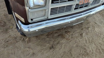 1983-1991 Gmc Sierra C3500 Front Bumper Assembly With Brackets Oem Chrome Bent