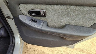 01-03 Hyundai Elantra Passenger Right Rear Inside Door Trim Panel Only Back Gray