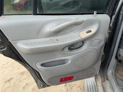 00-02 Expedition Driver Left Rear Door Trim Panel With Switches Back Gray 12