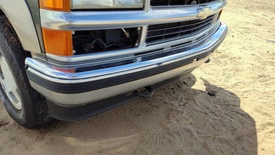 1992-1999 Chevy Suburban Chrome Front Bumper Assembly With Brackets Oem 15574111