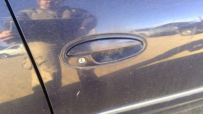 1997-2005 Buick Park Ave Passenger Right Front Outside Door Handle Oem Blue 28U