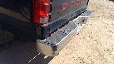 1987-1996 Dodge Dakota Chrome Rear Step Bumper With Brackets Oem 82400656